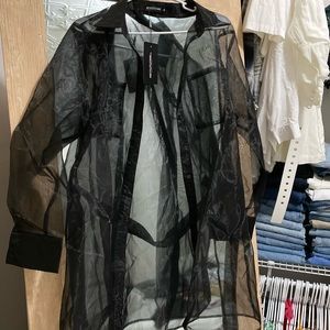 Organza black shirt